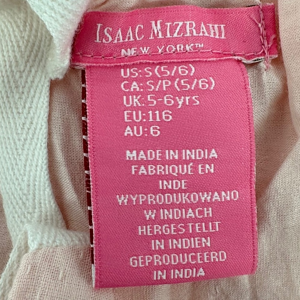 Isaac Mizrahi Girls Pink Dress Lace Trim Size 5/6 Dressy Sundress Dainty - Picture 4 of 5